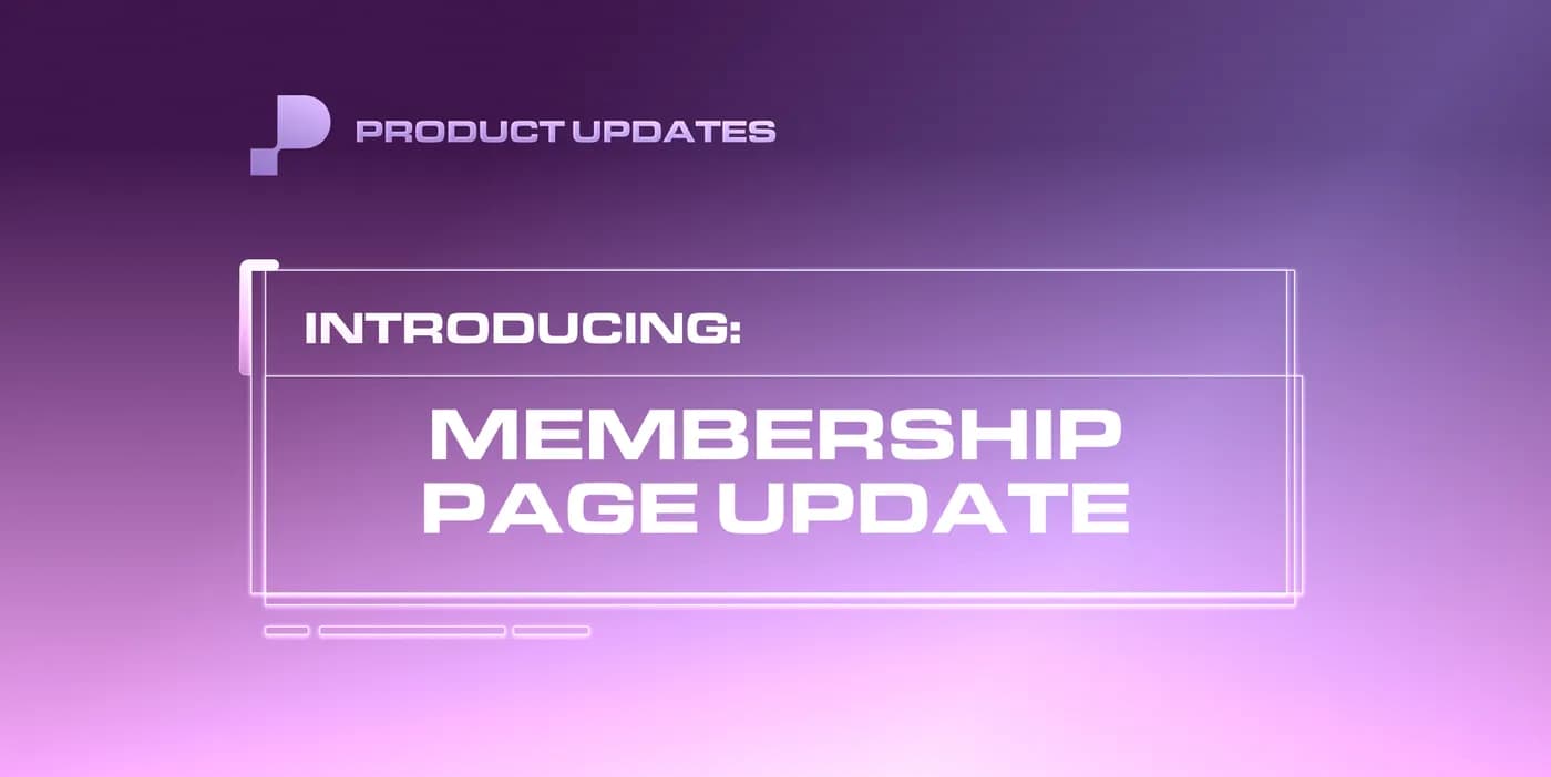 Memberships Page Updates